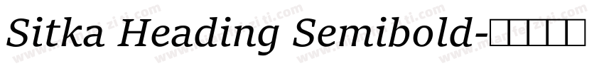 Sitka Heading Semibold字体转换